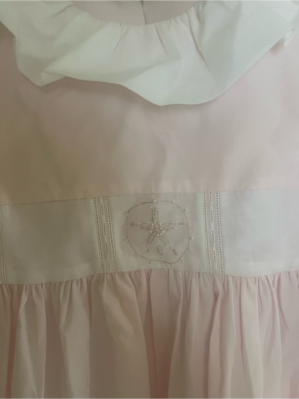 Beautiful Light Pink Ruffle-Collar Formal Dress by Designs by Gigi